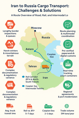 Cargo Transportation in Russia: 5 Key Challenges and Solutions via Iran